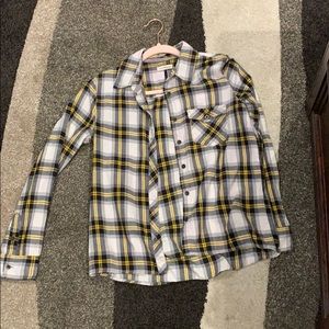 Grey, yellow flannel